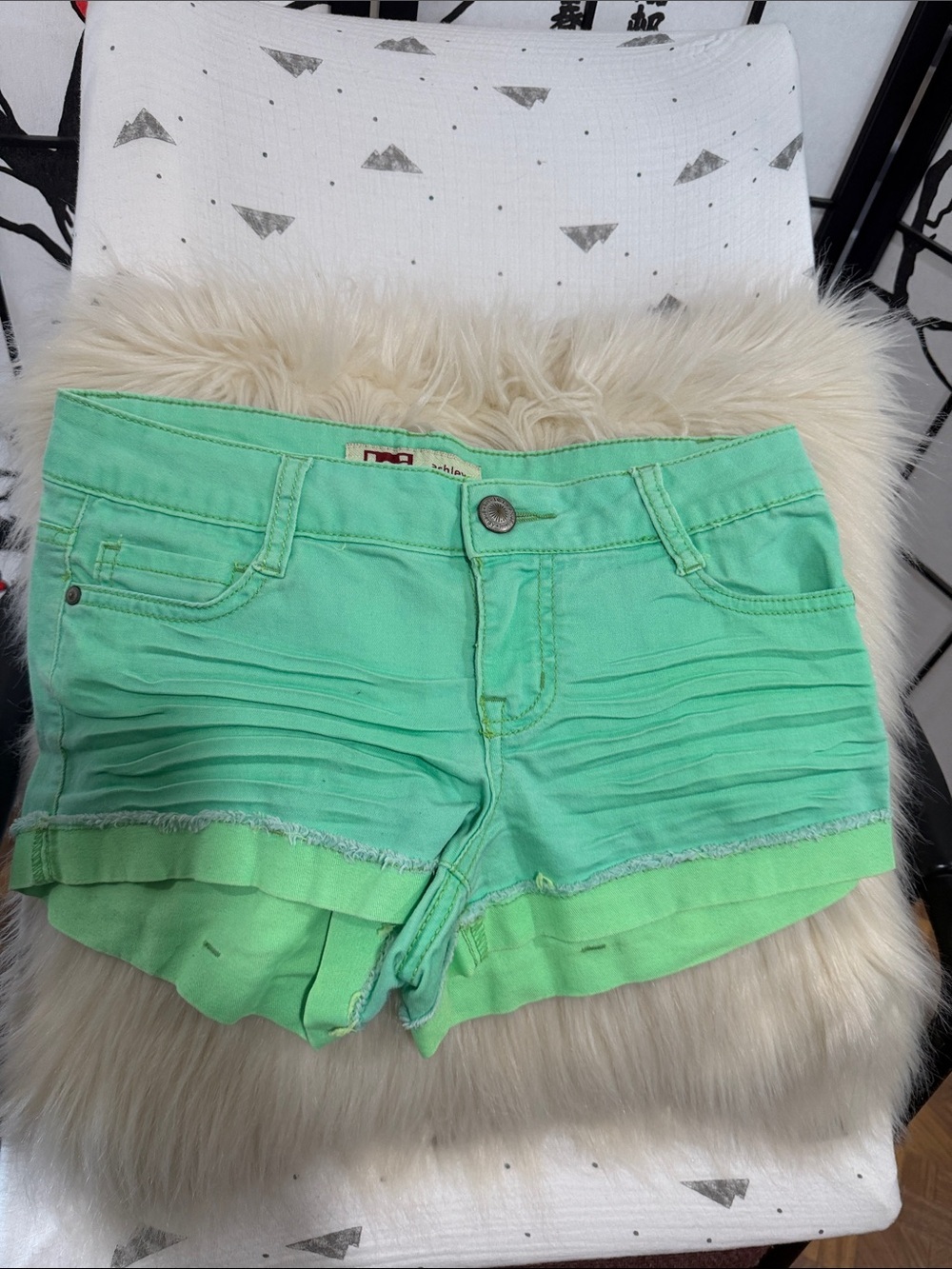 lei Mint Green Denim Jean Shorts